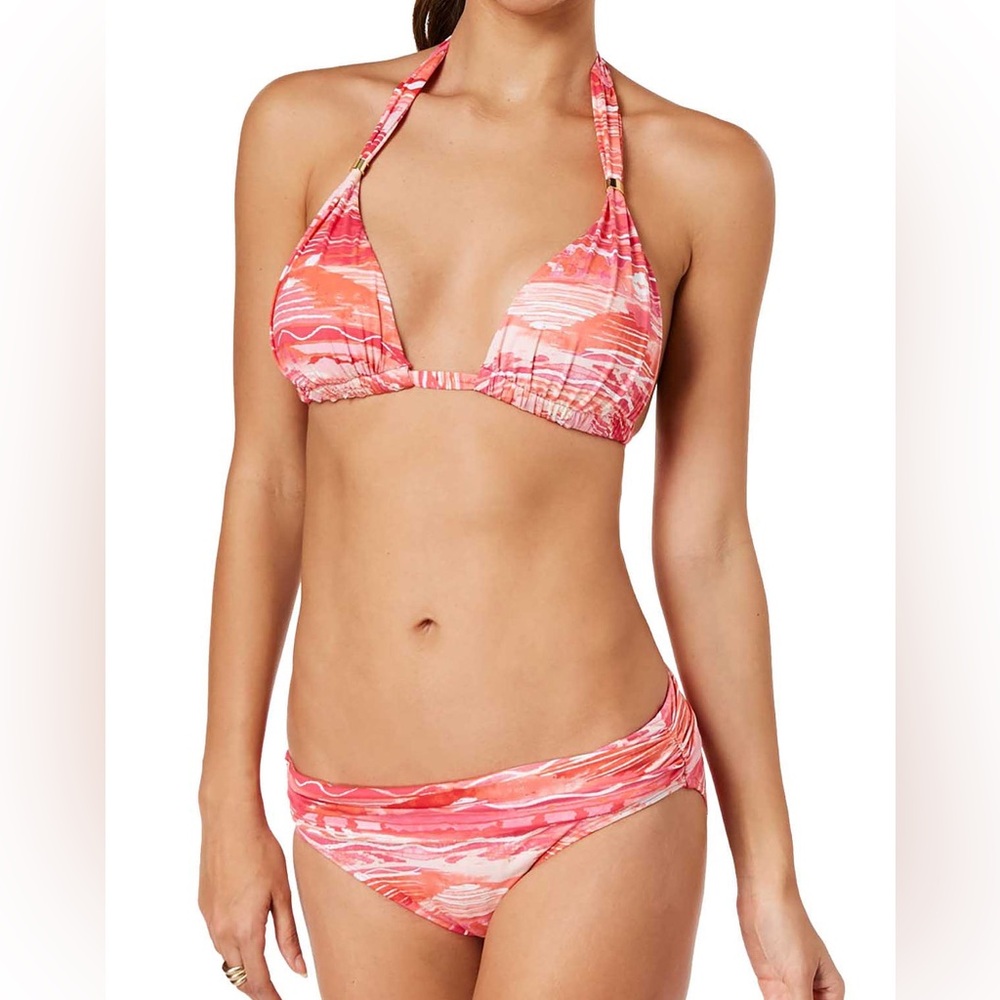 Lauren Ralph Lauren Womens Swimsuit Calypso Bikini 12 Coral Reef